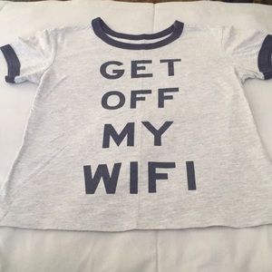 Cute juniors ringer T-shirt size L